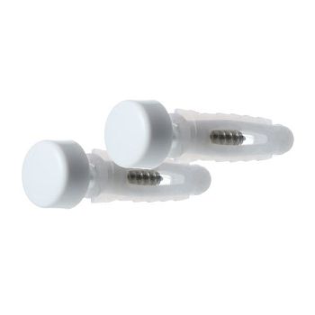 Саморез с дюбелем и декоративной заглушкой FIXSEN FX-700W, белый