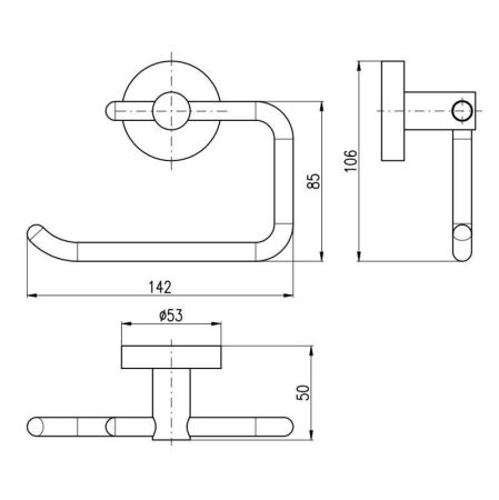 Держатель для туалетной бумаги Rav Slezak COLORADO COA0401SM, бронза, артикул COA0401SM