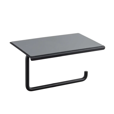 Держатель для туалетной бумаги с полочкой Shevanik SZ15H, черный