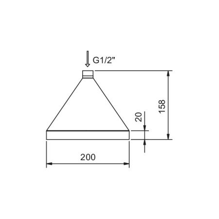 Fantini Fontane Bianche Верхний душ, D200мм, цвет: Matt Gun Metal PVD, артикул 47 P5 8106