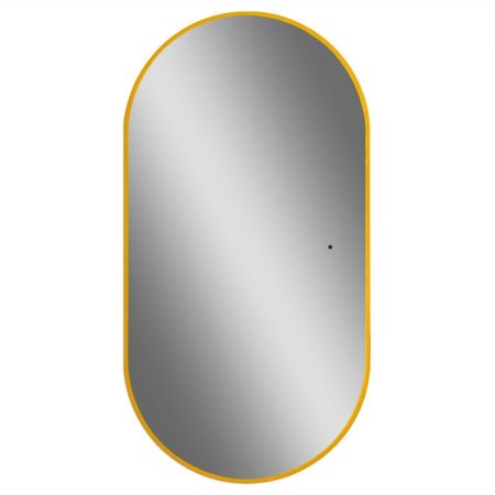 Зеркало с подсветкой ART&MAX Torino AM-Tor-550-1050-DS-Gold, артикул AM-Tor-550-1050-DS-Gold