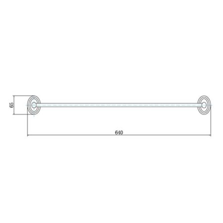 Полотенцедержатель FASHUN A1501, хром, артикул A1501
