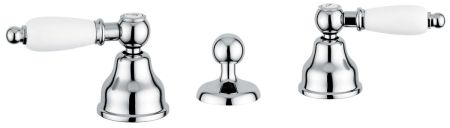 Группа Deco Ceramic с донным клапаном для биде на 3 отверстия, цвет хром, артикул 121034CR