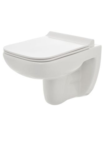 AQM2007 Унитаз подвесной с сиденьем SoftClose, технология смыва Rimless. 550х350х375, артикул AQM2007