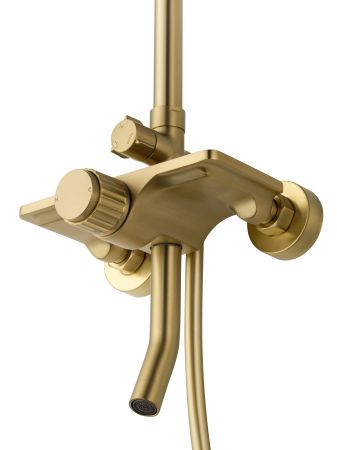 Душевая система WONZON & WOGHAND CLICK, Брашированное золото (WW-N3S962-BG), артикул WW-N3S962-BG