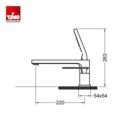 Смеситель на борт ванны Timo Torne 4330/03Y Черный, артикул 4330/03Y