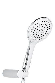 Emmevi, набор ручного душа 160: круглая лейка из ABS, шланг 150 см из латуни и держатель лейки из ABS, цвет хром