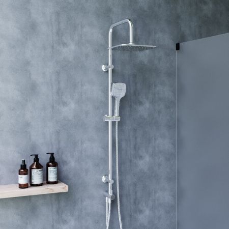 D0712000 Norma душевая система  с квадратными лейками, хром, артикул D0712000