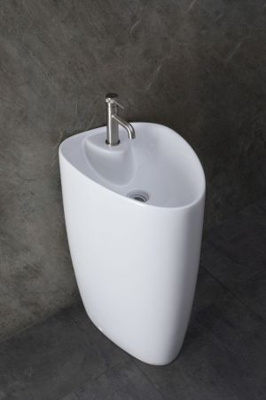 Раковина напольная Allen Brau Infinity 4.21015.20 белый глянец, артикул 4.21015.20