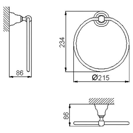 CISAL Arcana Полотенцедержатель кольцо, цвет хром