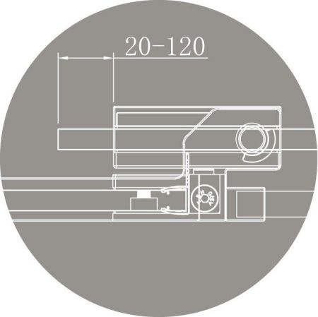 SLIDER-B-1-80/90-GRIGIO-GM Душевая дверь, артикул SLIDER-B-1-80/90-GRIGIO-GM