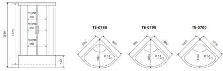 Душевая кабина Timo Eco 80x80 TE-0780 с гидромассажем, артикул TE-0780
