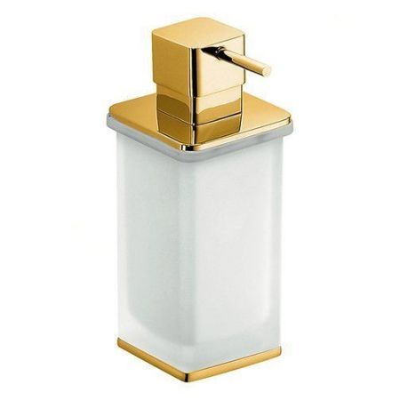 Colombo Lulu Дозатор для жидкого мыла, настольный, цвет: PVD золото/матовое стекло, артикул B9322.HPS-VAN