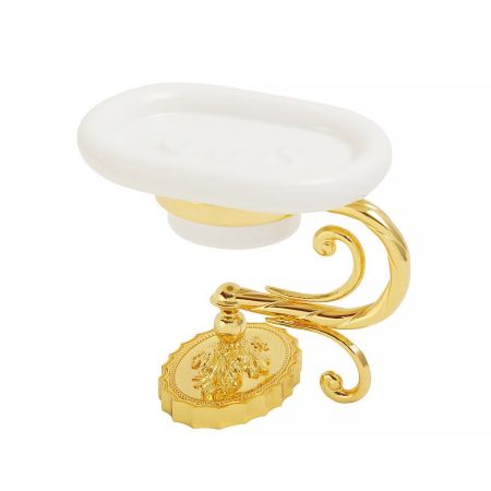 EDERA Мыльница настольная, керамика/золото, артикул 16944