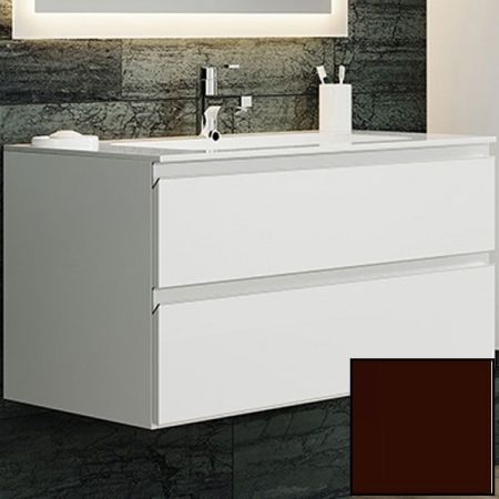 Тумба с раковиной SanVit Авеню-2 100 kavenu2100 в цвете Ral подвесная Шоколад, артикул kavenu2100