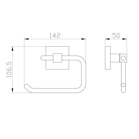 Держатель для туалетной бумаги без крышки WONZON & WOGHAND POLO, Хром (WW-8916), артикул WW-8916