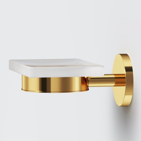 A85A34299 X-Joy, Стеклянная мыльница с настенным держателем, золото, артикул A85A34299