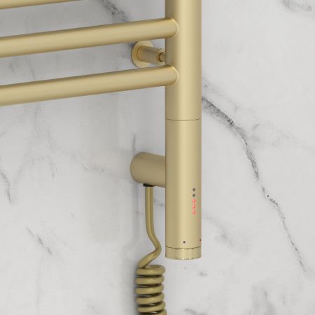 Полотенцесушитель электрический "БОГЕМА 3.0" прямая 500х400 / МЭМ правый (Матовая шампань), артикул 022-5805-5040