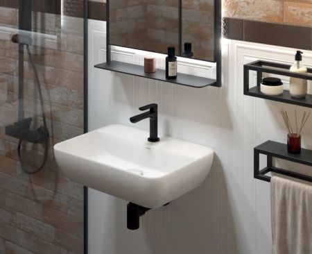 Раковина PLAZA подвесная 55, белая глянцевая, артикул PLR.wb.55.02