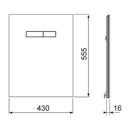 Нижняя панель TECElux для установки стандартного унитаза, артикул 9650100