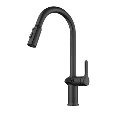 Смеситель для кухни с индикатором температуры Knotlor KN-100/BL, черный, артикул KN-100/BL