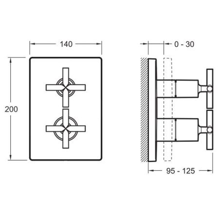 Смеситель для душа встраиваемый JACOB DELAFON CLASSIC E98728-CP (хром), шт, артикул E98728-CP