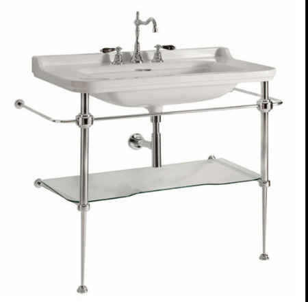 Kerasan Waldorf Раковина керамическая 100х55см, c 1 отверстием под смеситель, белая, цвет заглушки - хром, артикул 4142K1bi/cr*1