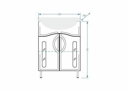 Тумба "Сильва 60", Эрика 60, артикул SP-00000203