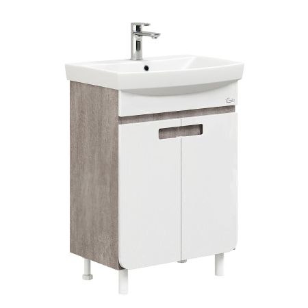 Тумба Onika Харпер 60 напольная, белая глянцевая (ум. Carina 60)