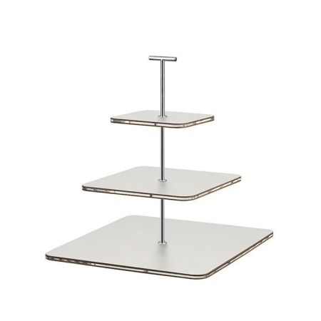 ADJ Сервировочная стойка, 30x30xH35 см.,ручка "Т", цвет: устричный, фурнитура хром, артикул 0092T.02.CR