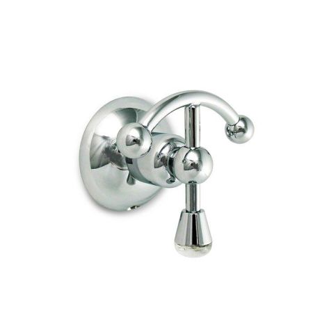 Nicolazzi Cristallo Di Rocca Крючок настенный с камнем Cristallo di Rocca, цвет: хром, артикул 1481CR09C