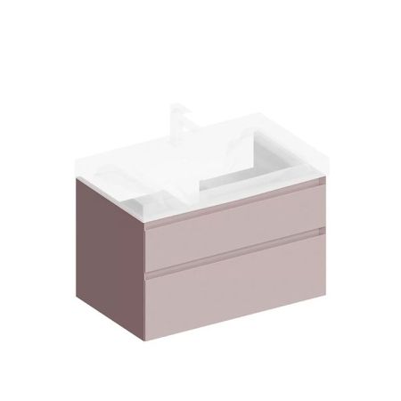 Тумба CUBO подвесная с ящиками 80, мальва матовая