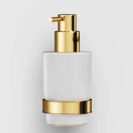 A85A36999 X-Joy, Стеклянный диспенсер для жидкого мыла с настенным держателем, золото, артикул A85A36999