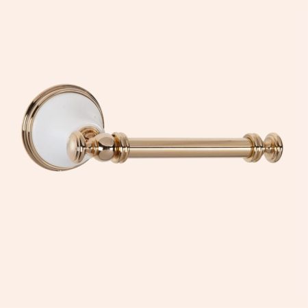 TW Harmony 019, держатель для т/б, цвет держателя:  белый/золото, артикул TWHA019bi/oro