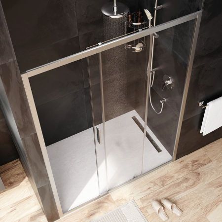 W90G-140-1-195MT Gem Solo Дверь душевая 140х195, стекло прозрачное, профиль матовый хром, артикул W90G-140-1-195MT