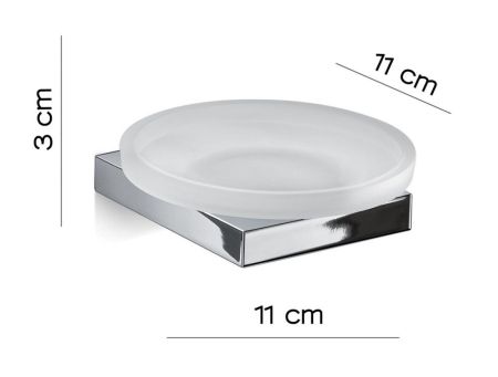 Gedy Lanzarote, настенная стеклянная мыльница, цвет хром, артикул A311(13)