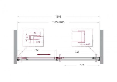 SOFT_CLOSE-1-BF-1-140-C-GM Душевая дверь, артикул SOFT_CLOSE-1-BF-1-140-C-GM