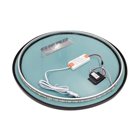 Зеркало с подсветкой LED Fixsen FX-1070F круглое 70х70 см, графит, артикул FX-1070F