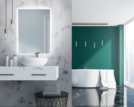 Xpertials AMIRA, прямоугольное зеркало 120х80 см, LED свет, вкл/выкл с диммером, артикул 84354135-36709