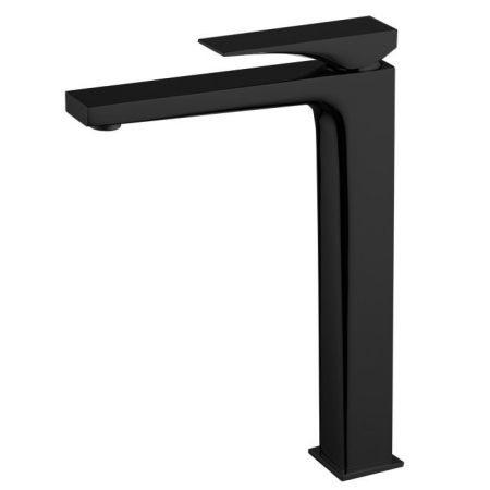 Fima Carlo Frattini Zeta Смеситель для раковины, на 1 отв., высокий, цвет: чёрный матовый