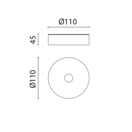 OASIS DEFILE Контейнер Ø110х45 мм., настольный, гладкий, цвет золото, артикул 0AGD022OR