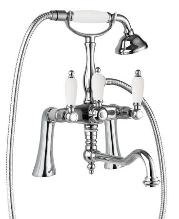 Смеситель на борт ванны с ручным душем CEZARES FIRST-PBV2, артикул FIRST-PBV2-01-Bi
