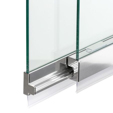 Шторка для ванны NEW TRENDY SENSI 85 см P-0037 (хром), артикул P-0037