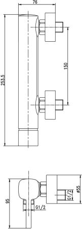 Смеситель для душа Aquanet Minima AF130-30C, артикул AF130-30C