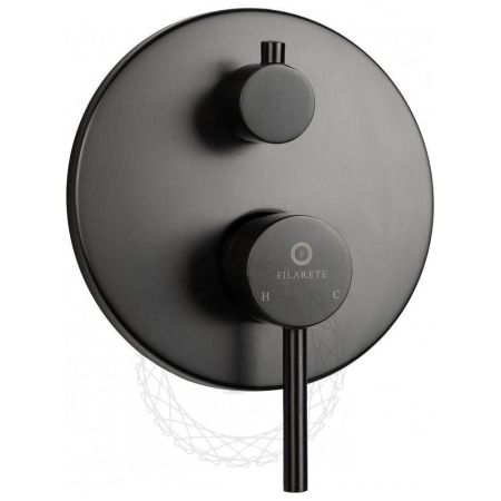 Душевая система встраиваемая FILARETE Roun FL1022BG, графит