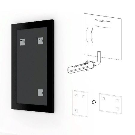 Зеркало Evoform Definite 150х70 Черненое серебро