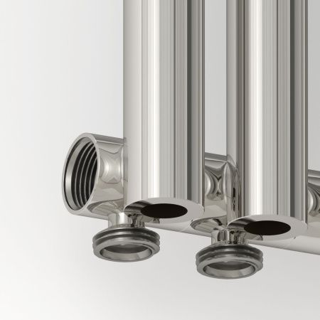 Отопительный радиатор ЭСТЕТ-0 н/ж EU50 левый 500х180 / 4 сек (Матовый БЕЛЫЙ)