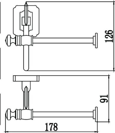 Держатель для туалетной бумаги Savol S-006452, бронза, артикул S-006452