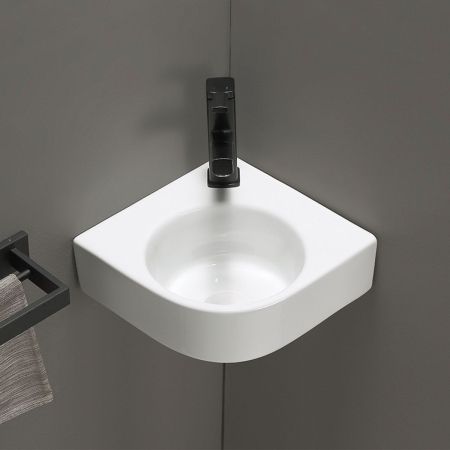 Раковина керамическая Vincea VBS-502, 440*385*155, подвесная, цвет белый, артикул VBS-502