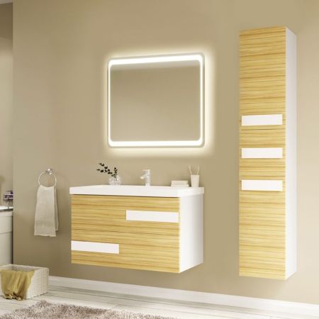 Тумба под раковину Marka One Mix 80П ПП Коко-Боло, артикул У69534